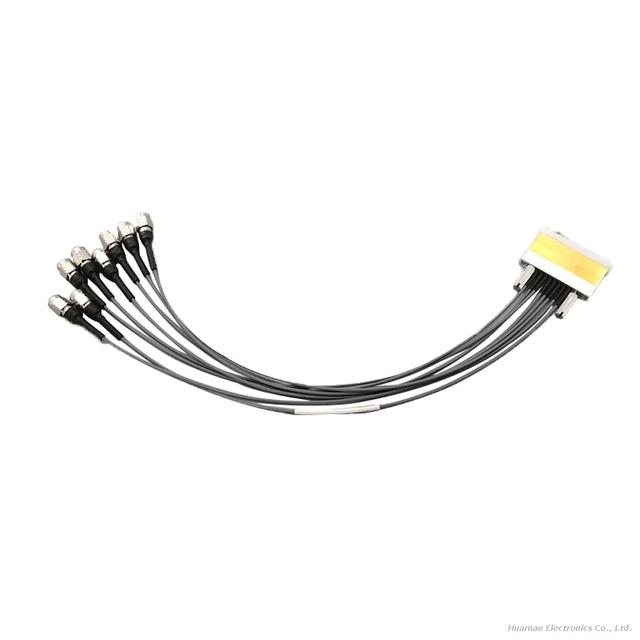 High Frequency 67GHz 8-Channel 1.85mm Male RF Test Cable Multi-Port Coaxial Bundle Harness