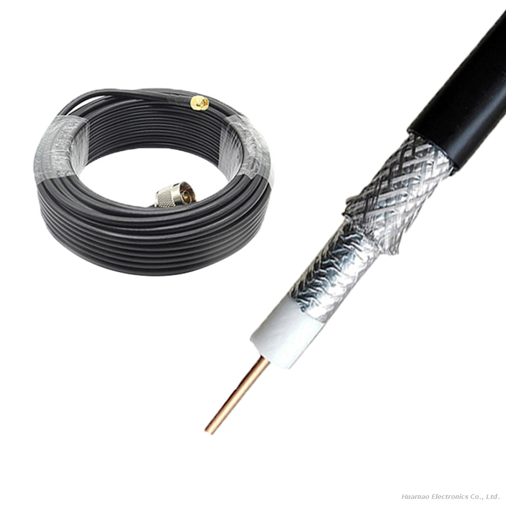 SMA Male To N Male LMR195 Coaxial Adapter Pure Copper Shielded RF Communication Cable