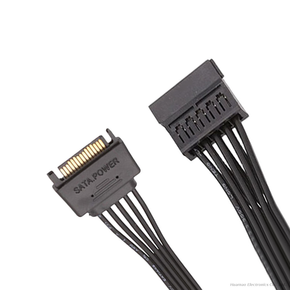 SATA Harddisk Power Cable Desktop Computer IDE Adapter Extension Cable 15Pin 1 To 2 3 4 5