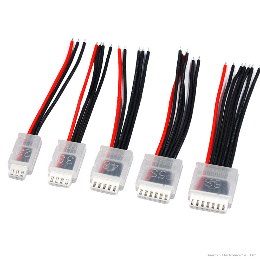 Soft Silicone Balance Plug Cable XH Terminal Wire with Transparent Housing for Model Aircraft Lithium Battery