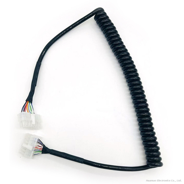 High Temperature Resistant Robot Arm Spring Cable Telescopic Power Cable for Claw machine Wiring Harness