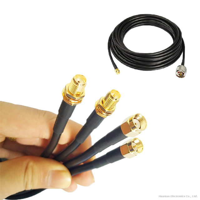 SMA Male To N Male LMR195 Coaxial Adapter Pure Copper Shielded RF Communication Cable