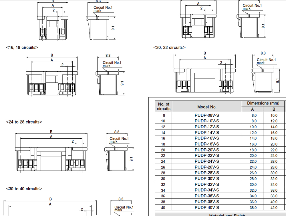 JST 2.0mm Disconnectable Crimp Style Connectors PUDP-40V-S Wiring Harness (4)