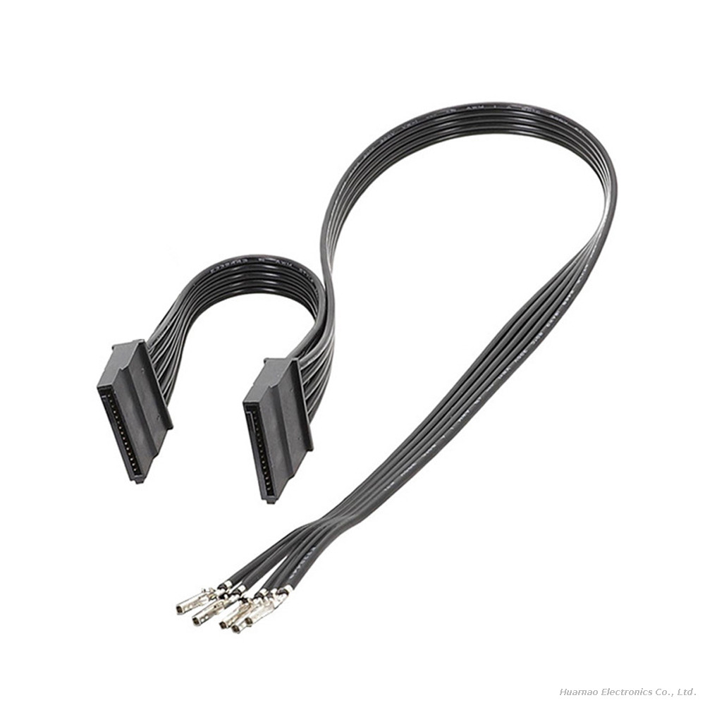 SATA Modular Flat Module Power Cable 1 To 2 1-to-Multi Extension Splitter Wire for Desktop