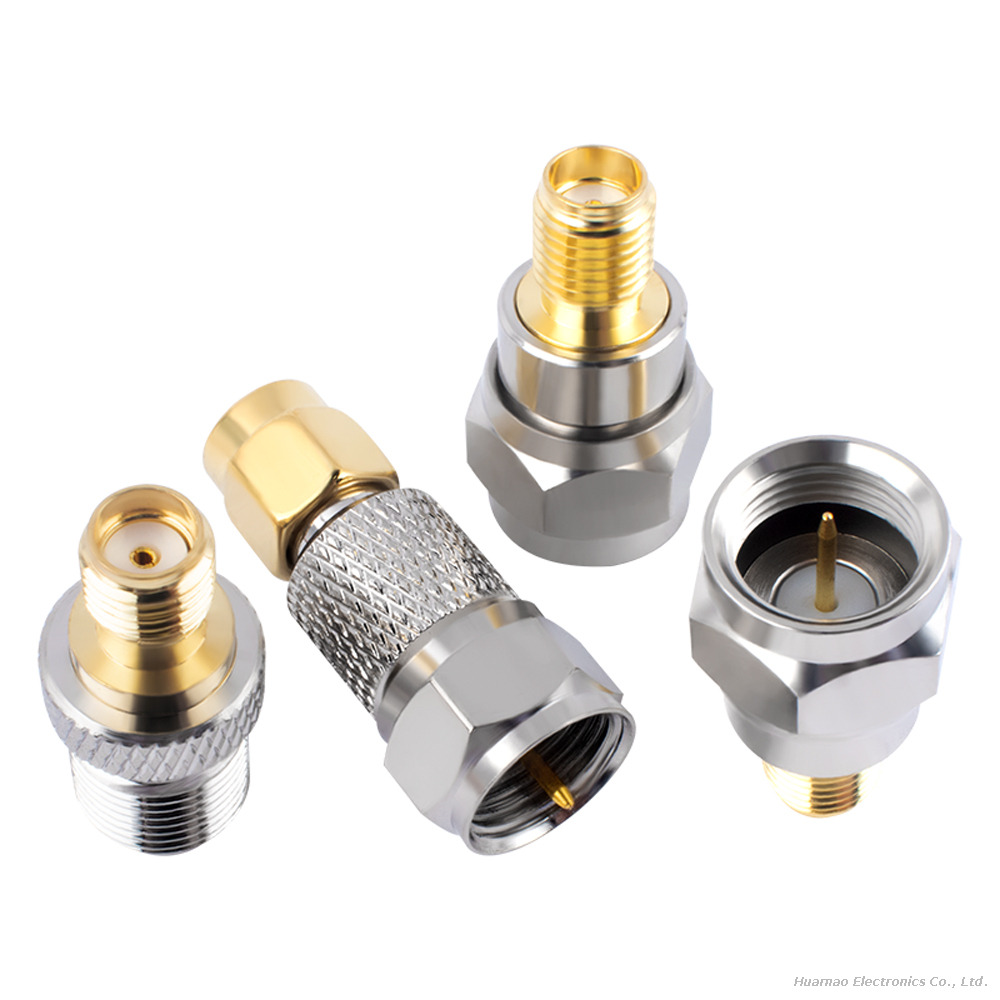 F to SMA Antenna Signal Adapter Male Female RF Coaxial Connector