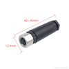 M8 Waterproof Connector Straight Screw 316L Stainless Steel Aviation Plug