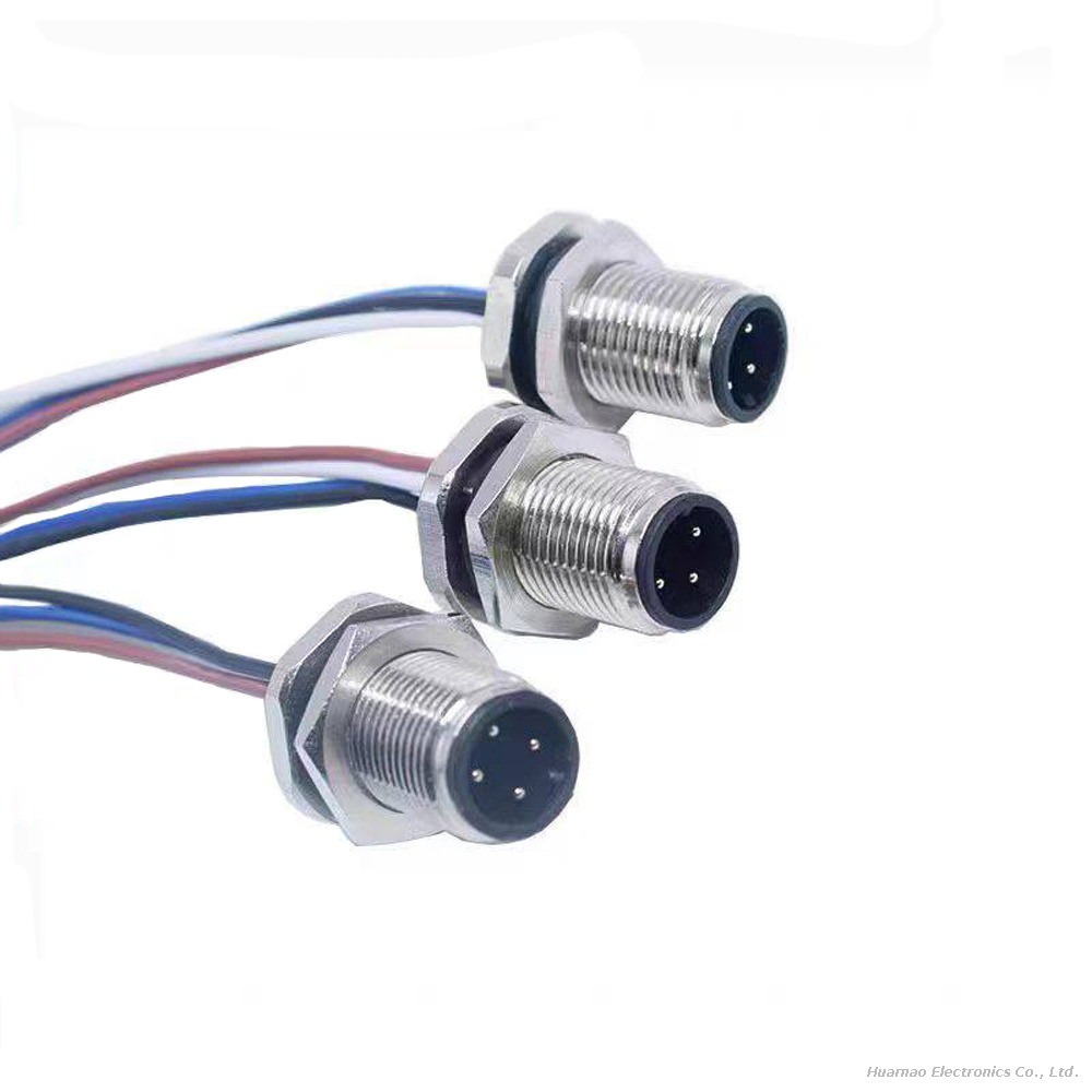 M12 Aviation Plug Connection Cable Male and Female Waterproof Connector