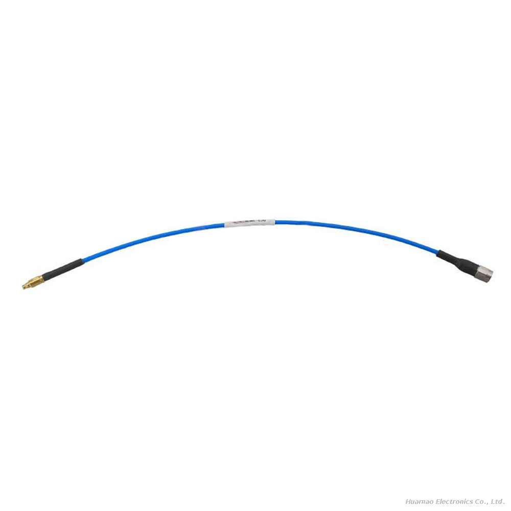 High Frequency 18GHz Phase Stable Coaxial Cable MMPX Male To SMA Male RF Test Assembly