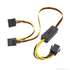 12V 6Pin PCIe To SATA / Molex Hard Drive Power Cable for GPU