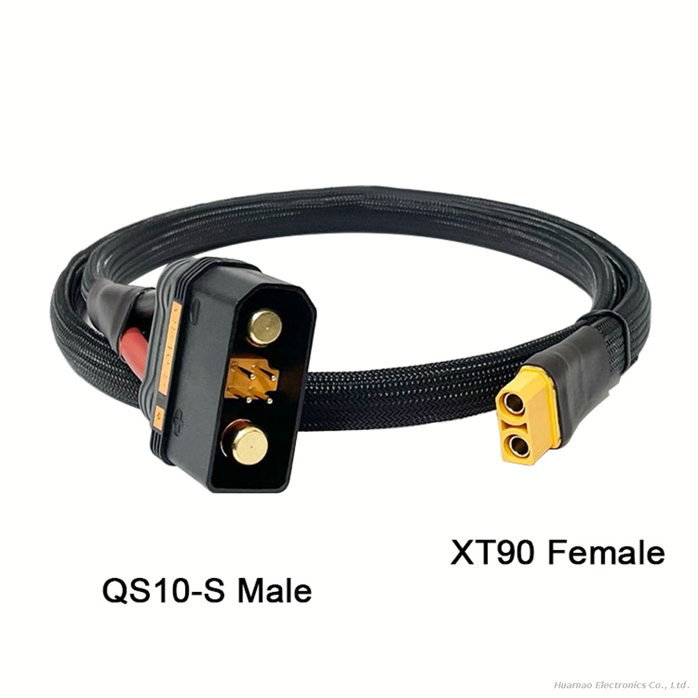 XT90 to QS10-S Anti Spark Plug Cable Male and Female Connector High Current for Energy Storage Module