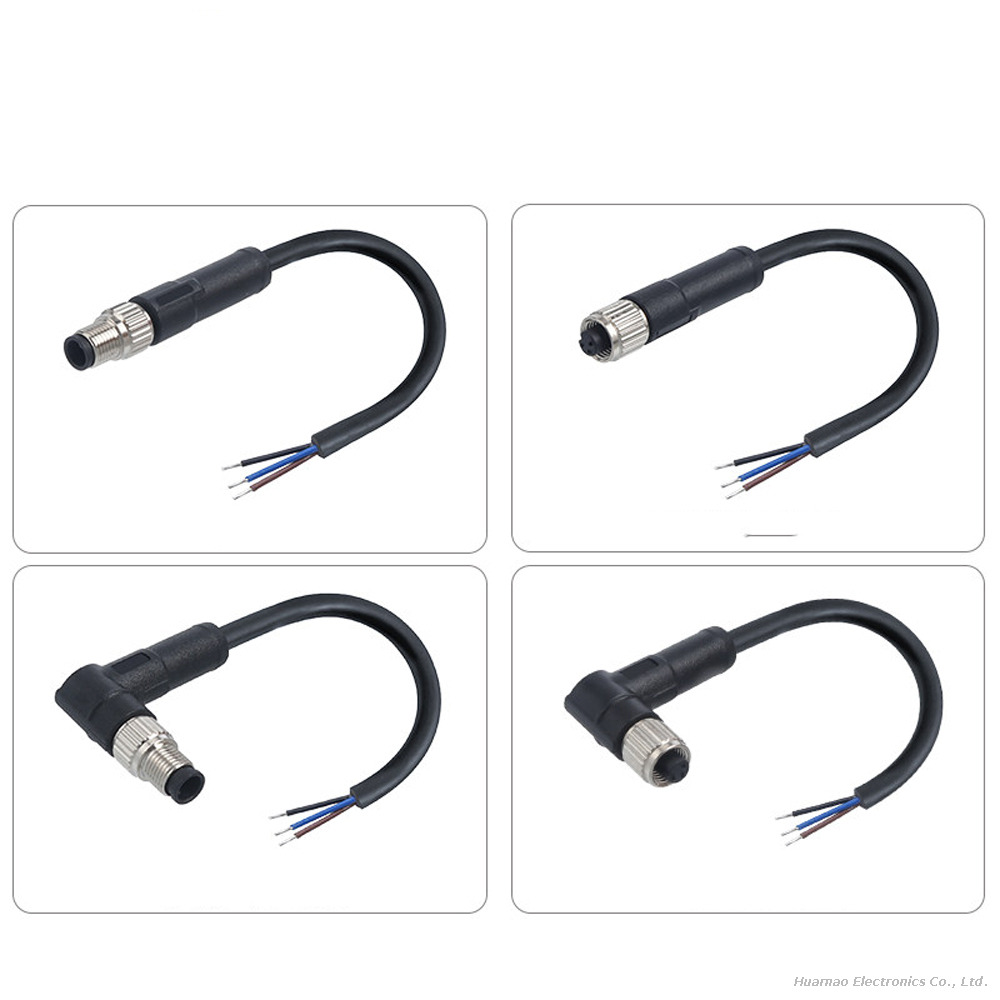 M5 Waterproof Connector Cable IP67 Aviation Plug Wire for Small Sensor