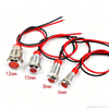 6mm 8mm 10mm 12mm Metal Indicator LED Light with Cable Power Signal Light