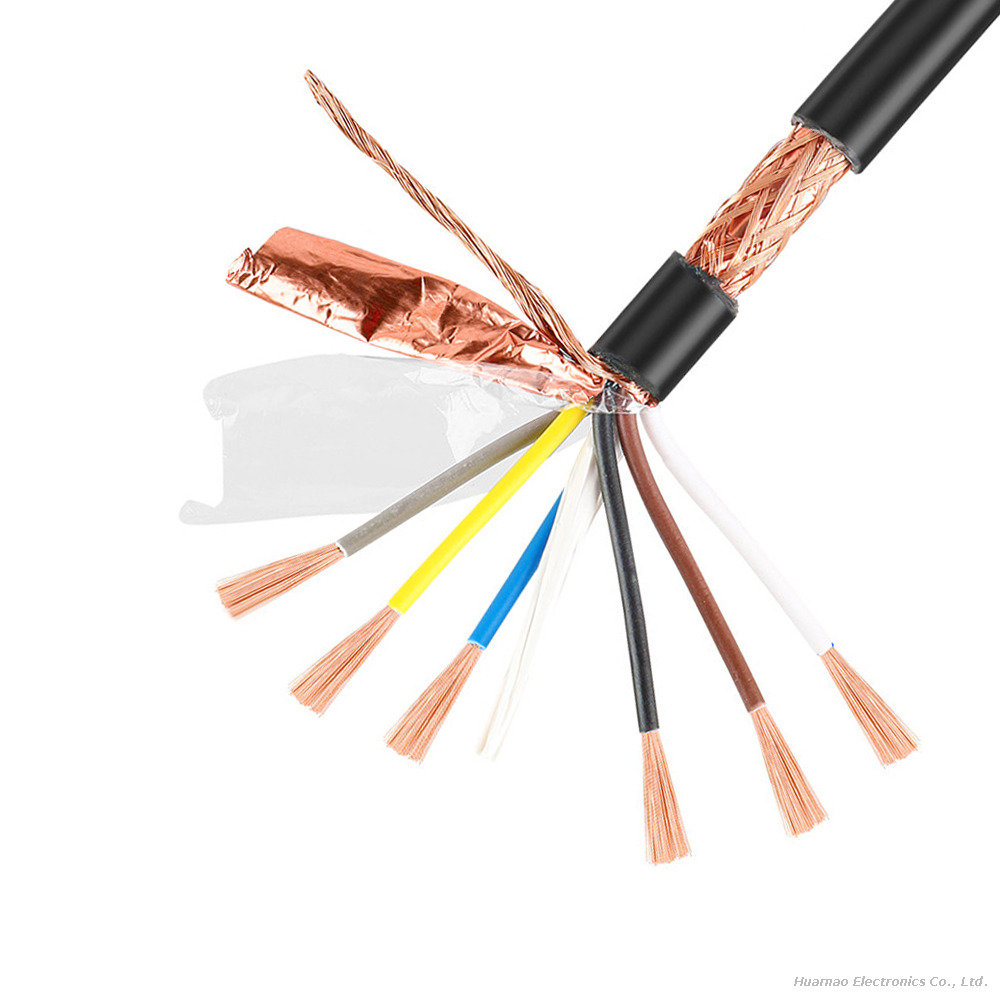 Shielded Wire RVVP Multi Core Power Cable 2/3/4/5/6/8/10/12/14/16/20/24 Core Control Signal Wire