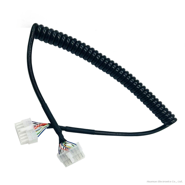 High Temperature Resistant Robot Arm Spring Cable Telescopic Power Cable for Claw machine Wiring Harness