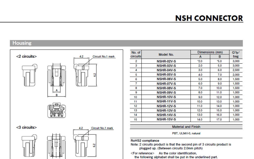 JST 1.0mm Wire to Wire Connector NSHR-05V-S 28AWG Wiring Harness (1)