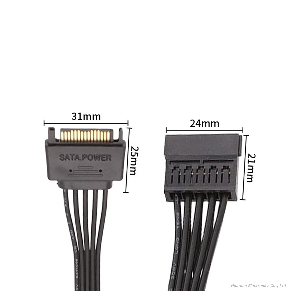 SATA Harddisk Power Cable Desktop Computer IDE Adapter Extension Cable 15Pin 1 To 2 3 4 5
