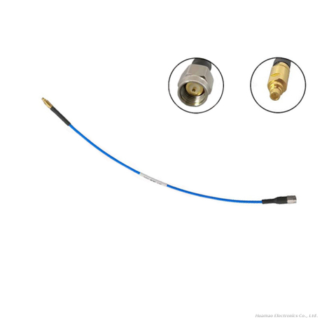 High Frequency 18GHz Phase Stable Coaxial Cable MMPX Male To SMA Male RF Test Assembly