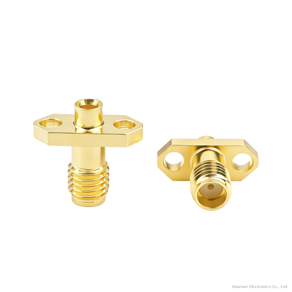 SSMA-KEB2-2H Female 2 Holes Flange Crimp RF Coaxial Connector for RG 316 RF74 RG188 Cable