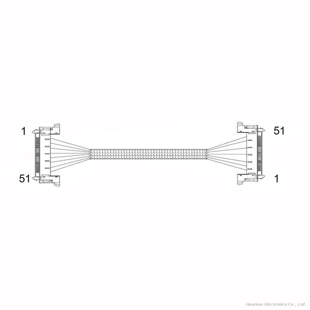 Ultra-Thin DF36-40P-0.4SD Coaxial Cable for UAV Cameras