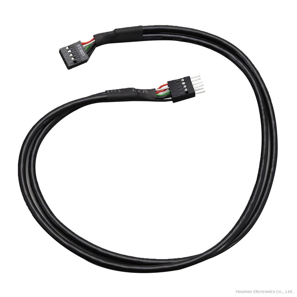 Shielded 9Pin USB Motherboard Header Extension Cable for Front Panel USB Ports
