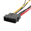 4Pin Molex To 1-to-4 Fan Power Adapter Cable with 5V/12V Speed Reduction