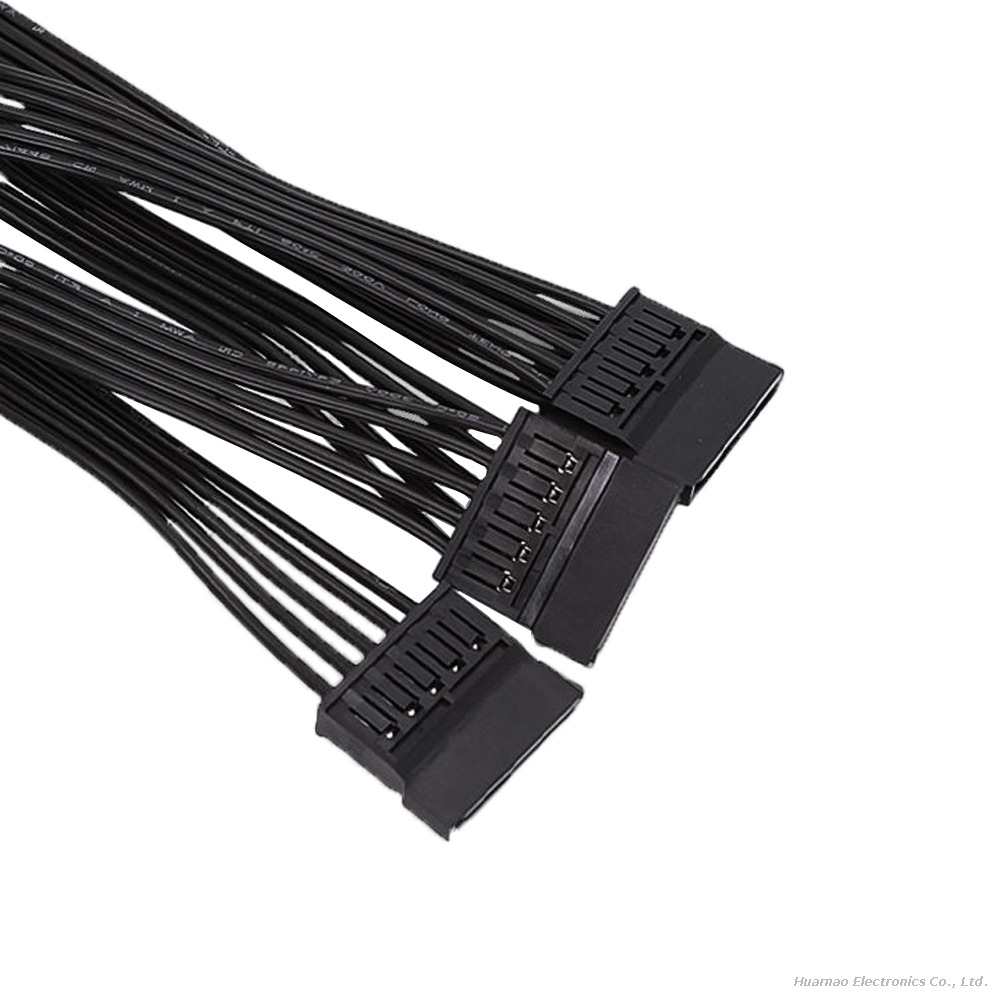 SATA Harddisk Power Cable Desktop Computer IDE Adapter Extension Cable 15Pin 1 To 2 3 4 5