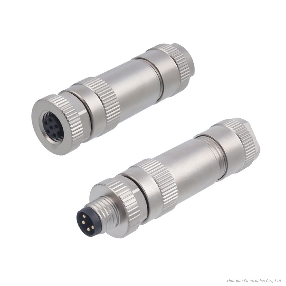 M8 IP67 Waterproof Metal Connector Solder Screw Terminal Aviation Plug