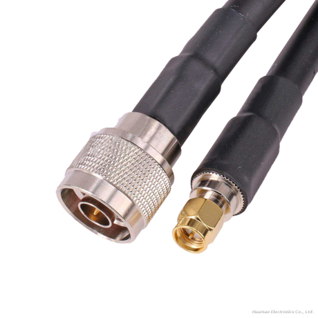 High Performance LMR400 1M Low Loss Feeder N Male To RP SMA Male Wireless Antenna Pigtail Cable