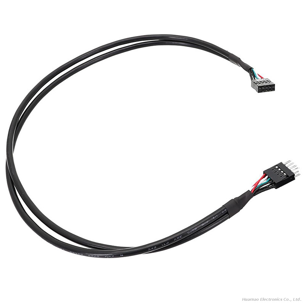 Shielded 9Pin USB Motherboard Header Extension Cable for Front Panel USB Ports