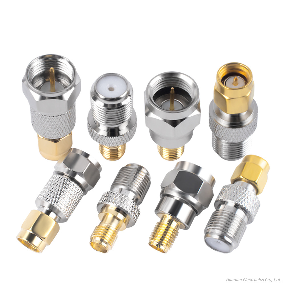 F to SMA Antenna Signal Adapter Male Female RF Coaxial Connector