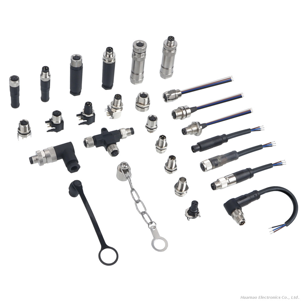 M8 Waterproof Connector Straight Screw 316L Stainless Steel Aviation Plug