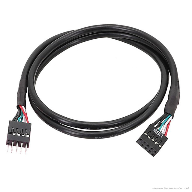 Shielded 9Pin USB Motherboard Header Extension Cable for Front Panel USB Ports