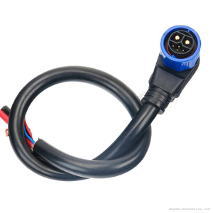 M23 Lithium Battery Connector Waterproof Cable 30-50A Charge Elbow 6 Flat Head 4 Flat Wire Harness