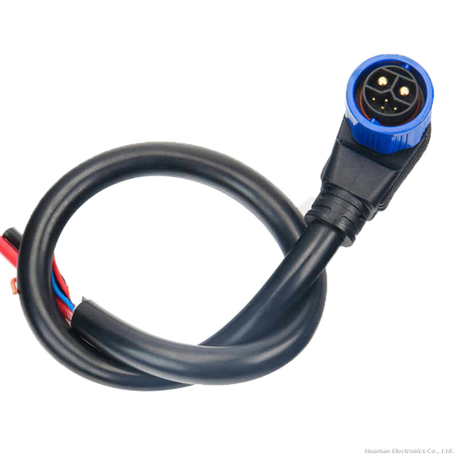 M23 Lithium Battery Connector Waterproof Cable 30-50A Charge Elbow 6 Flat Head 4 Flat Wire Harness