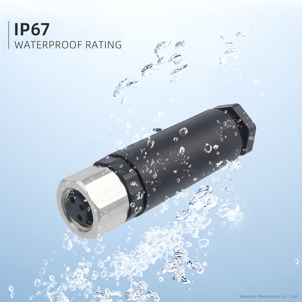 M8 Waterproof Connector Straight Screw 316L Stainless Steel Aviation Plug