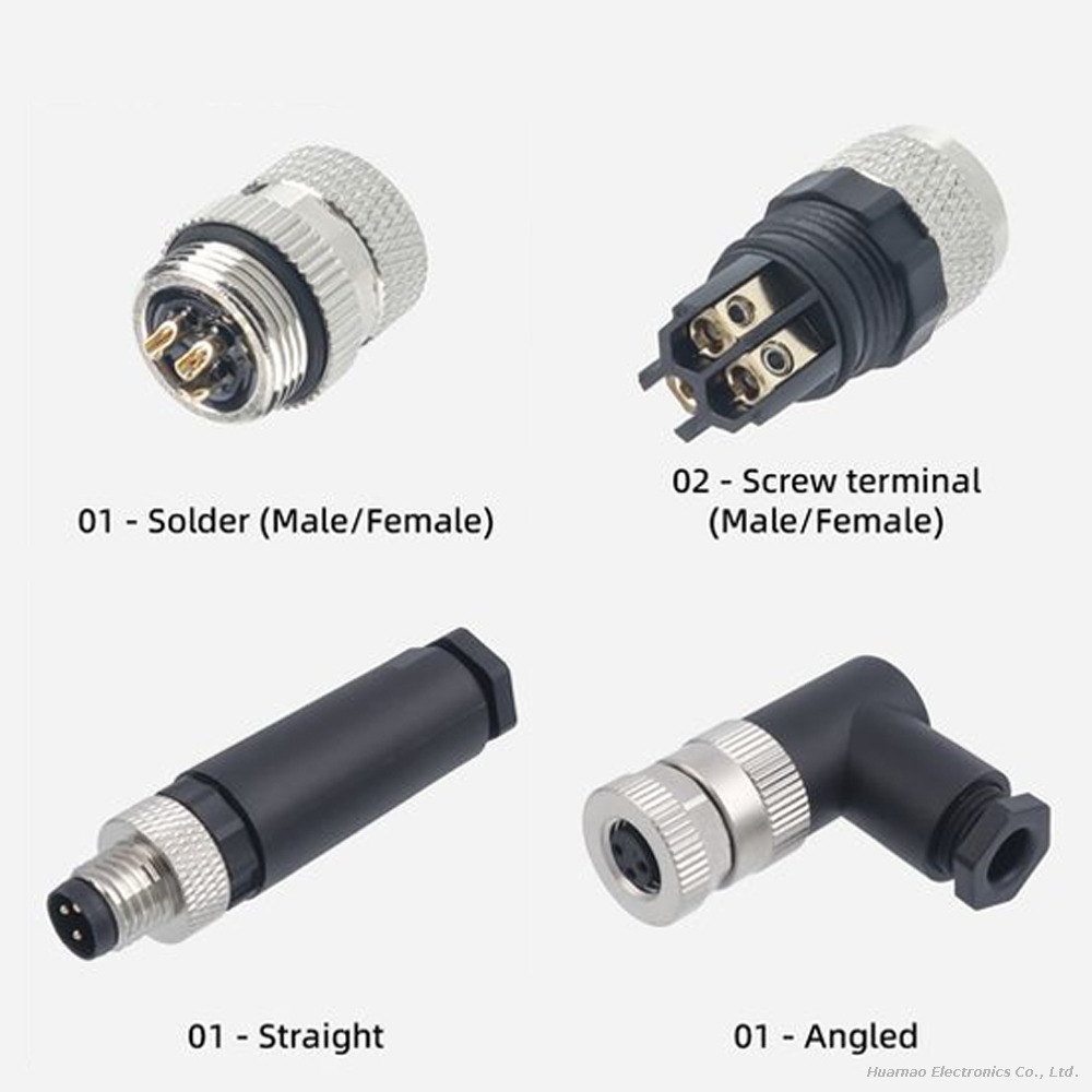 M8 Screw Version Waterproof IP67 Connector Sensor Wire Printing Machines Plug