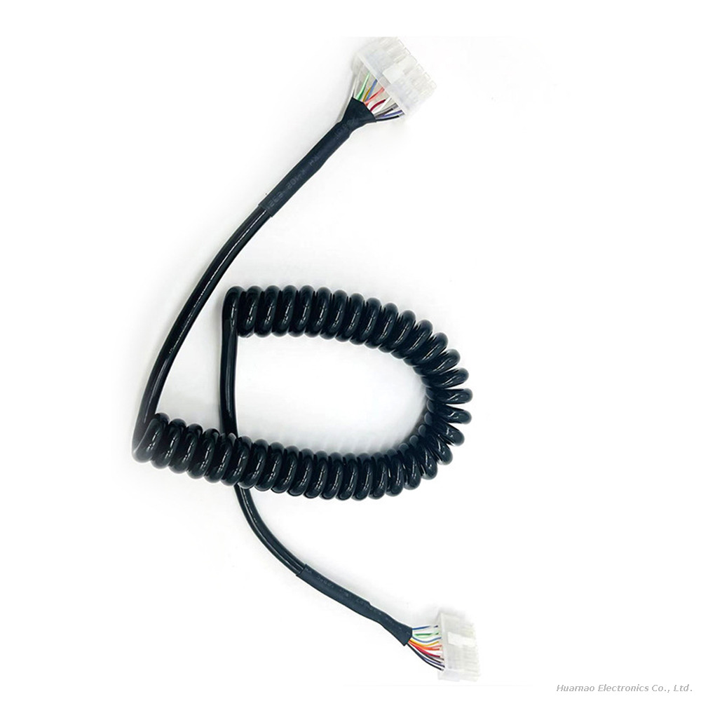 High Temperature Resistant Robot Arm Spring Cable Telescopic Power Cable for Claw machine Wiring Harness