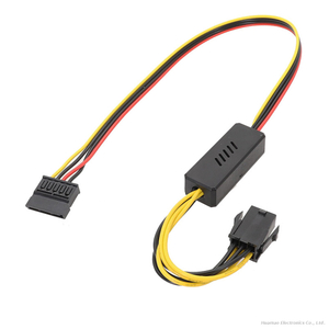 12V 6Pin PCIe To SATA / Molex Hard Drive Power Cable for GPU