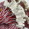 TE 928205-2 Plug Harness Red White Twisted Cable Crimped Nickel Terminals